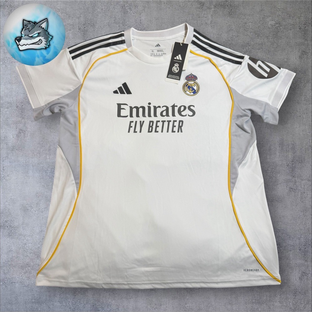 Adidas Real Madrid 25/26 Home Jersey White Women's Size XL JN8869